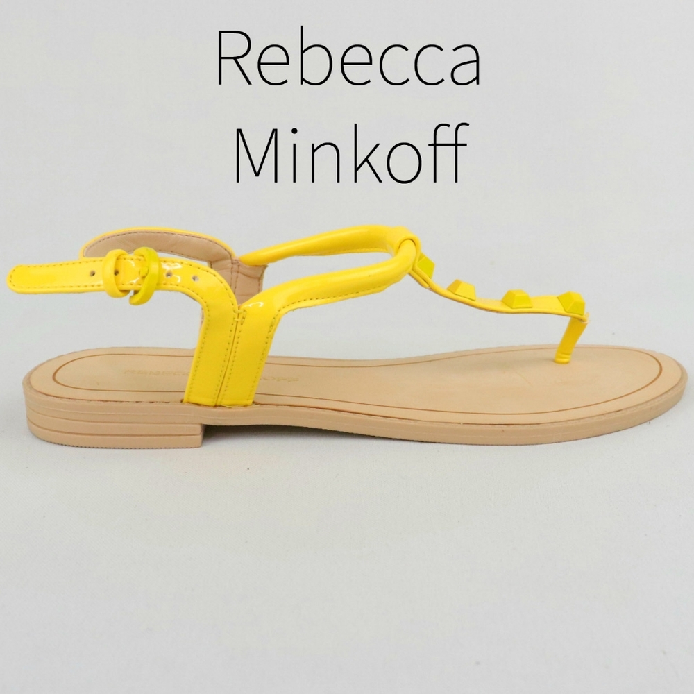 Rebecca Minkoff |NEW| Yellow Studded Thong Sandals